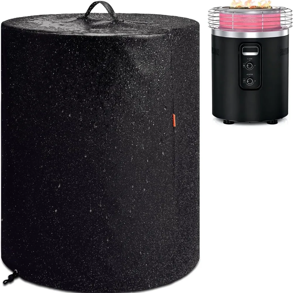 Outdoor Heater Protective Shield Waterproof Fire Pit Cover 600D PVC Oxford Fabric Dustproof Weatherproof Garden Guard