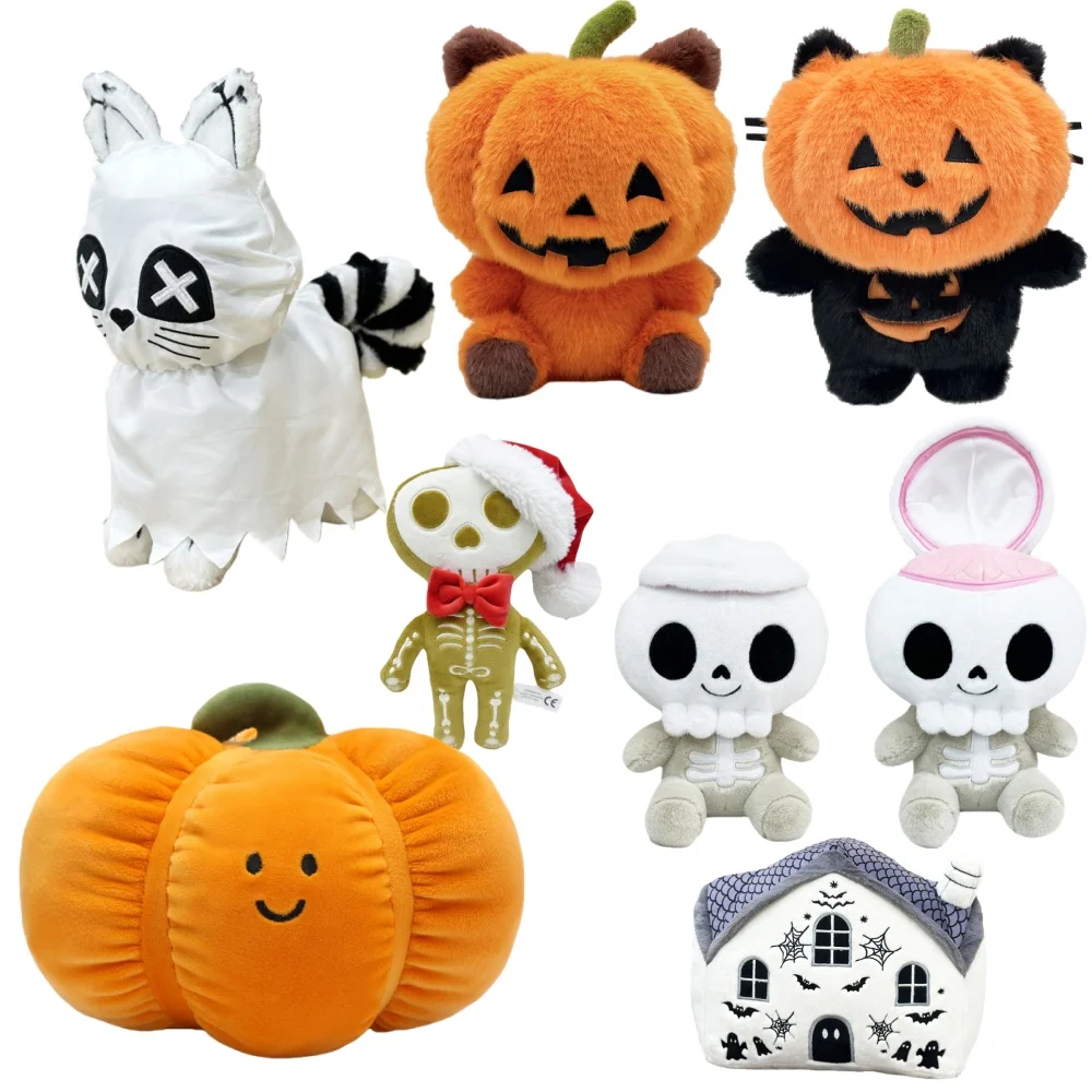 

Хэллоуин призрак кошка плюшевые игрушки милые животные куклы мультфильм мягкие куклы для домашнего декора детский подарок на день рождения кукла