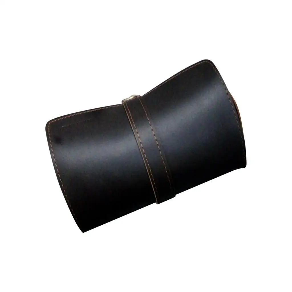 Rollo de reloj exquisito hecho a mano de cuero para cajón de exhibición de viaje