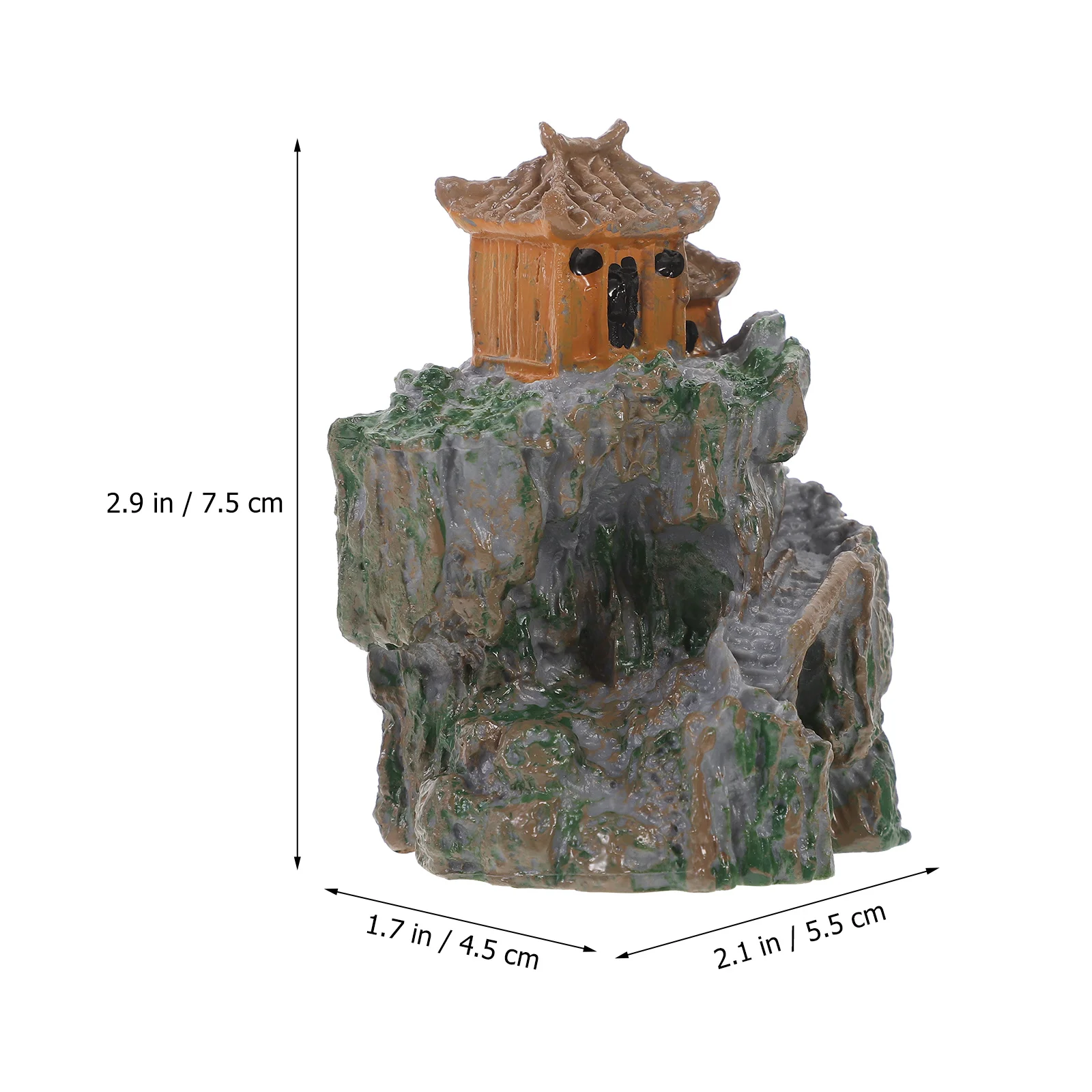 

Micro Landscape Mountain Temple Aquarium Ornament Vivid Colors Fish Tank Landscaping Resin Decoration Resin Mountain Temple