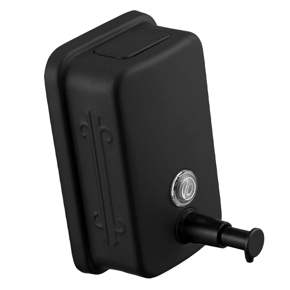 

Wall Mounted Soap Dispenser Black Shampoo Bottle Refillable Hotel Bathroom Shower Gel Container