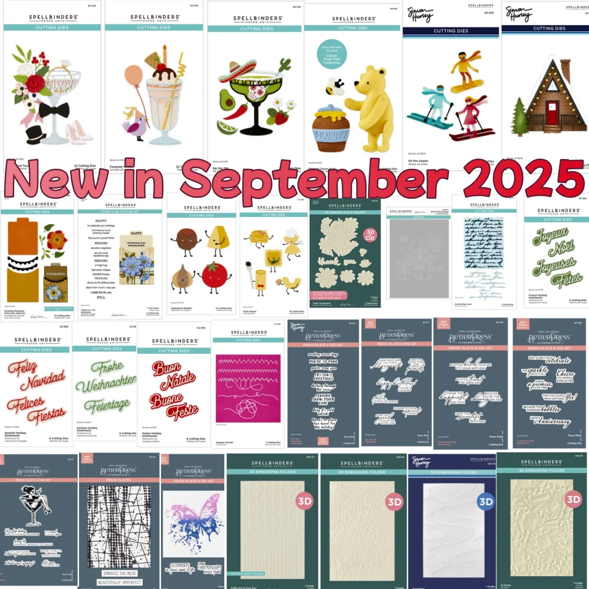 

Christmas 2025 Ski Lodge Bear Fountain Wine Glass Letter Metal Cutting Dies Clear Stamps Stencil Hot Foil for DIY Making Card