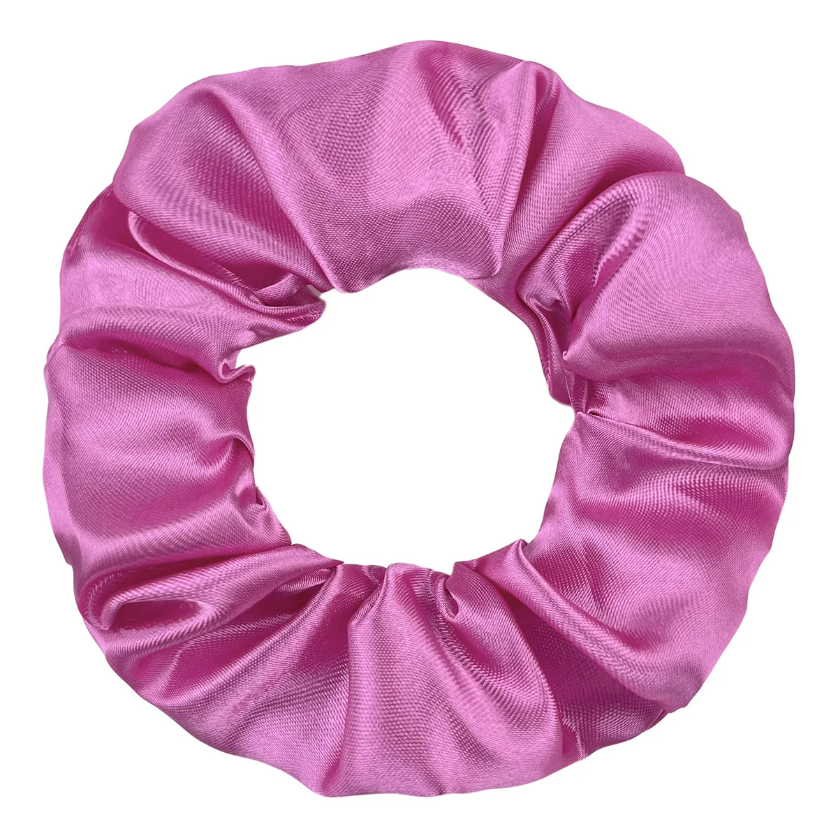 Korean Trendy Pink Satin Elastic Hair Bands Scunchies Ponytail Holder Scrunchy Hair Ties  Women Girls Headwear Ponytail Holder