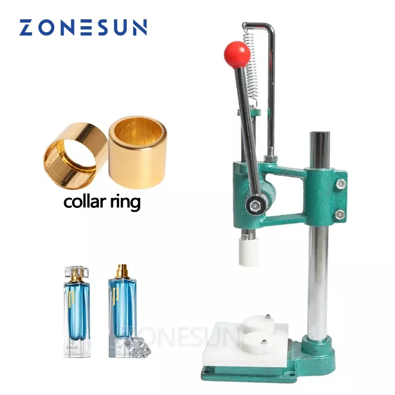 ZONESUN Perfume Glass Bottle Capping Machine Perfume Crimping Machine Perfume Collar Ring Pressing Machine