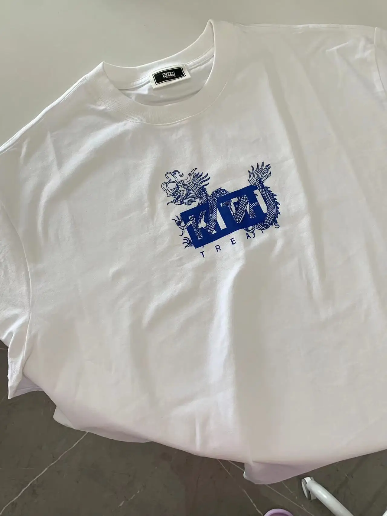 

Dragon Year Limited Edition Тяжелая свободная футболка из чистого хлопка Long Sve с оригинальной коробкой Молодежная брендовая повседневная одежда Faion