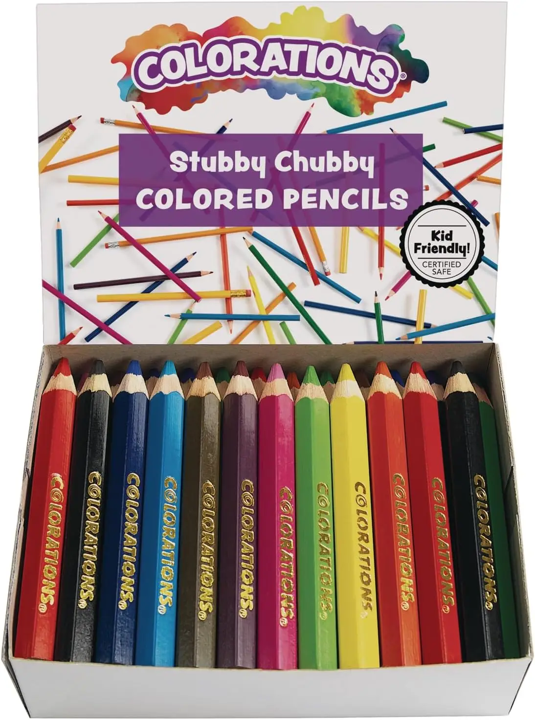 

48 Vibrant Colored Pencils for Kids - Thick Lead, Eco-Friendly Wood, Safe & Non-Toxic