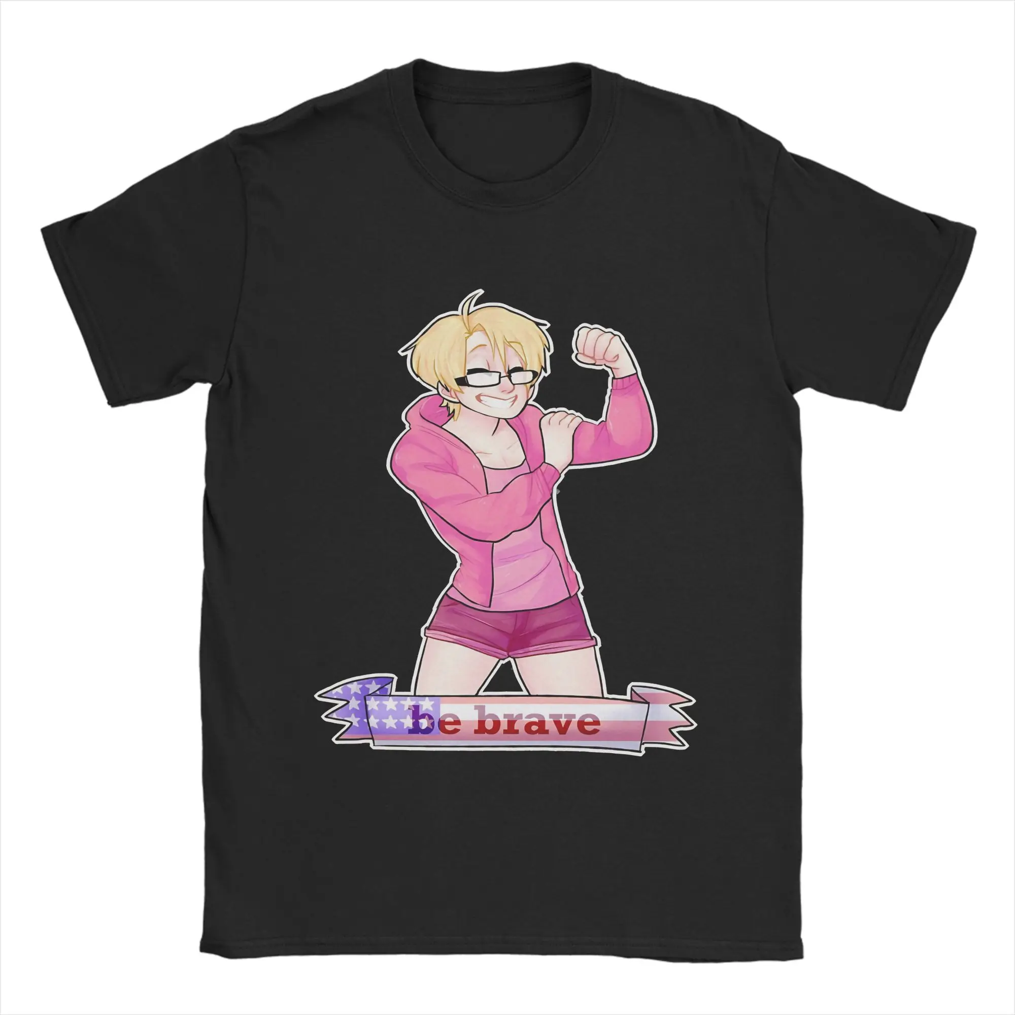 Men's T Shirt Reminder From Alfred  T-Shirts Trendy Cool Hetalia Beach Tees Y2K Retro 100 Cotton Clothes Gift Idea
