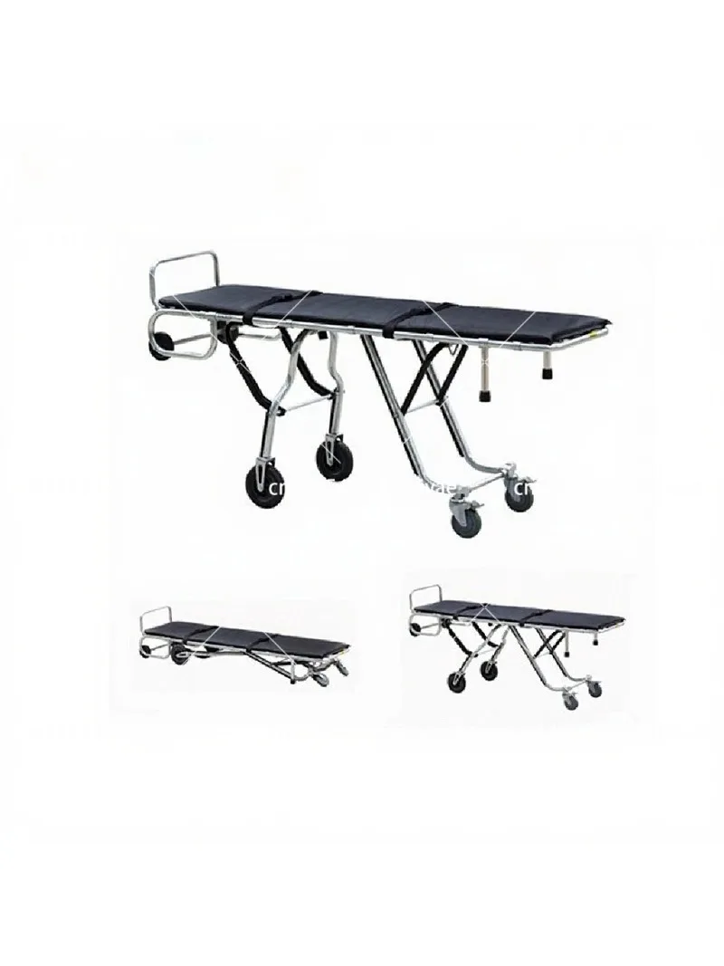Aluminum Alloy Automatic Loading Ambulance Stretcher Folding Emergency Rescue Cot Patient Transport Bed for Hospital First Aid