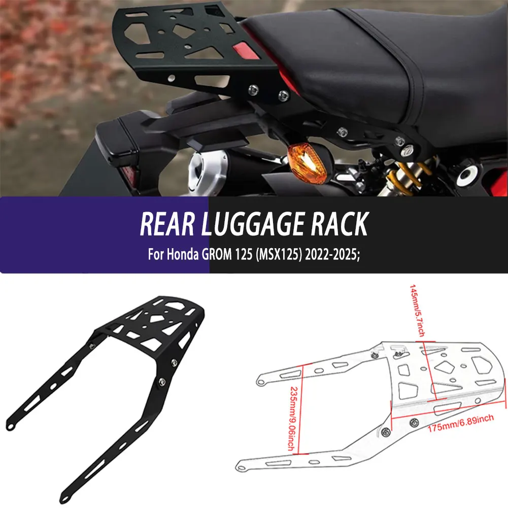 For Honda GROM 125 (MSX125) 22-25 Motorcycle Modified Replace Parts Rear Luggage Cargo Rack Extension Luggage Holder Bracket