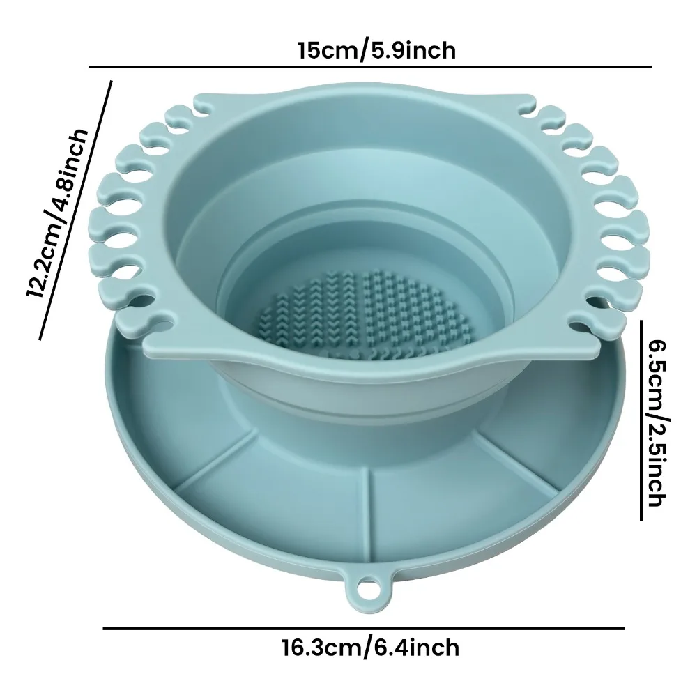 Silicone Material Makeup Brush Cleaning Bowl Egg Shape Dry Cleaning Design Brush Cleaning Tool Multifunctional Reusable