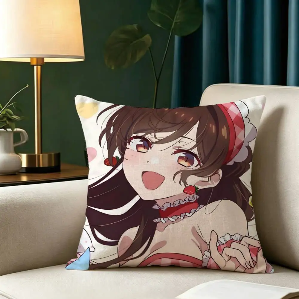 Rent Girlfriend Anime C-Chizuru Mizuhara Square Double-Sided printed Pillow Case Bedroom Bedside Pillow Sofa Cushion Cover 5