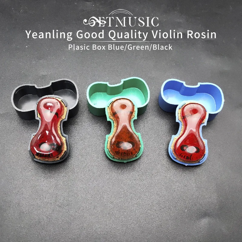 10PC Wholesale Yeanling Good Quality Violin Viola Cello Rosin Violin Shape with Plastic Box Blue/Green/Black