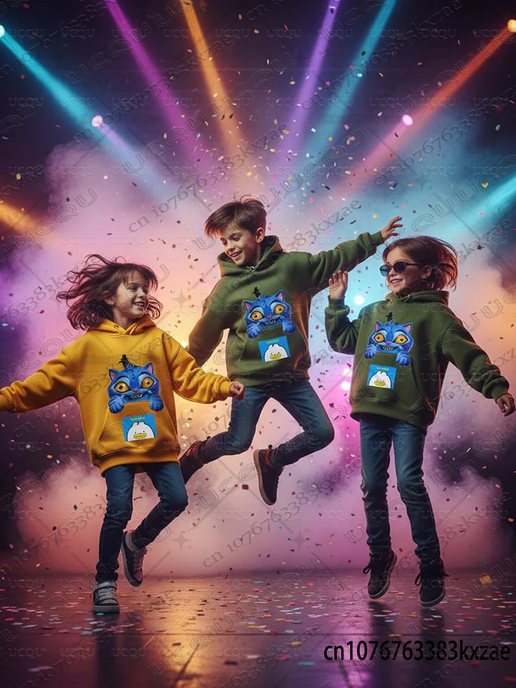 Y2K KPop Demon Hunters sudaderas para padres e hijos Otoño Invierno Kawaii dibujos animados con capucha Fans regalos fiesta de Navidad ropa de Cosplay