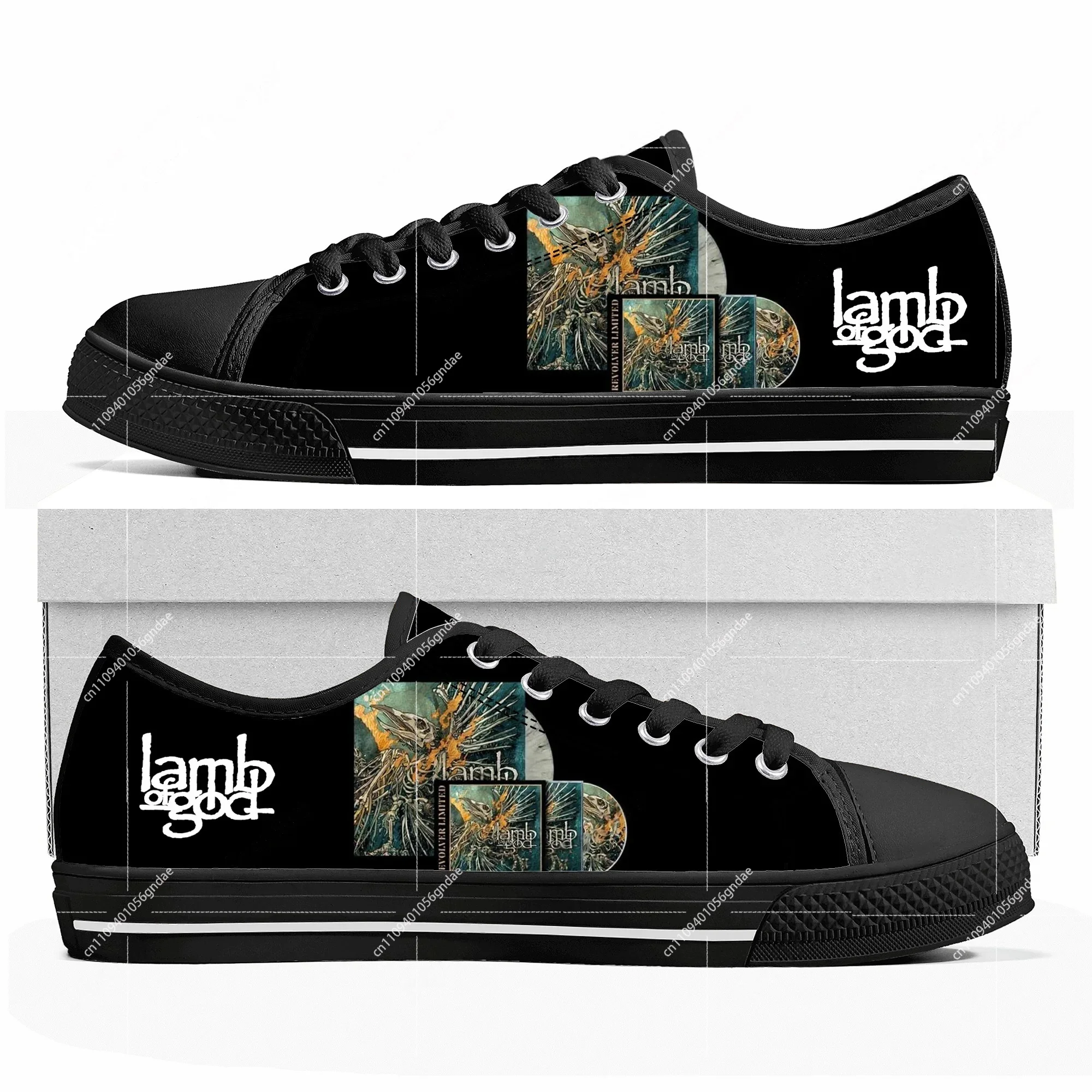 

Lamb of God Heavy Mental Band Low Top Lightweight Sneakers Mens Womens Teenager High quality Canvas Sneaker Travel Casual Shoes