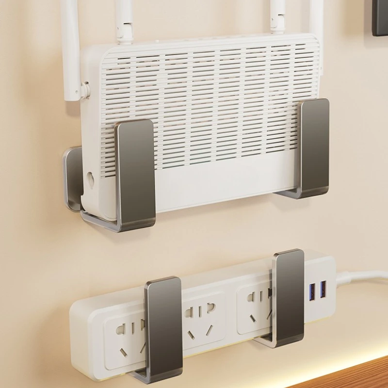 No Drill Wall Mount Shelf for TV Box Router Power Strip Holder Foldable Organizer Living Room Bedroom Multi Storage Rack