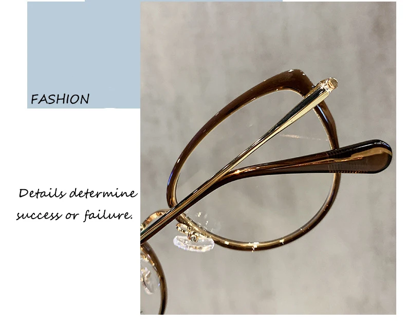 Neue Mode Marke Design Damen Cat Eye TR Legierung Rahmen Anti Blau Licht Rezept Benutzerdefinierte Myopie Gläser Photochrome 0 bis 600 – Detail 3