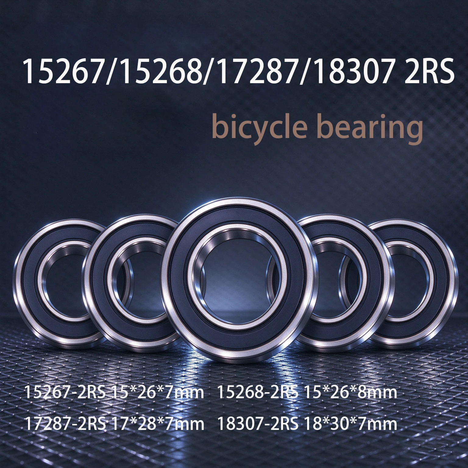 2Pcs 15267 17287 15268 18307 RS Deep Groove Ball Bearing 6902RS 15×28×7mm ABEC‑5 GCr15 Steel Rubber Sealed bicycle Bearings