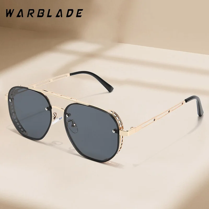 

2025 Fashion Punk Luxury Design Sunglasses Men Women Flight Seven Rock Mach Six Style Gradient Pilot Sunglasses Oculos De Sol