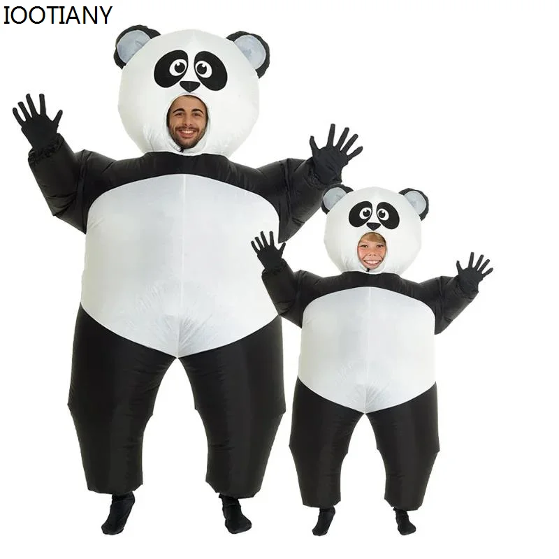 Parent-child Inflatable Panda Role Playing Jumpsuit Children's Mascot Costume Adult Halloween Carnival Party Cute Stage Set 2025