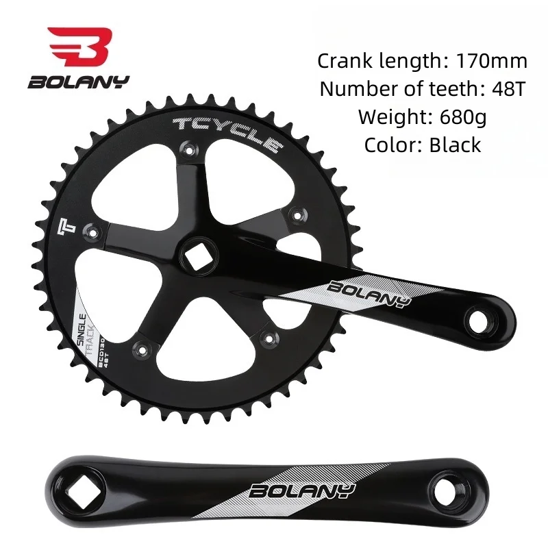 

Велосипедная звездочка BOLANY 48T из алюминия с квадратными отверстиями, односкоростная, 130 BCD, для велосипедов с фиксированной передачей, аксессуары для ремонта велосипедов