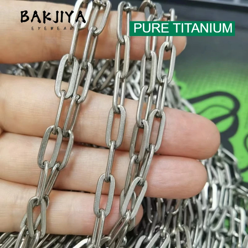 

Ожерелье-цепочка из чистого титана 5,3 мм, плоская, длинная, для мужчин, легкое, нержавеющее, гипоаллергенное, в индустриальном стиле, с застежкой OT