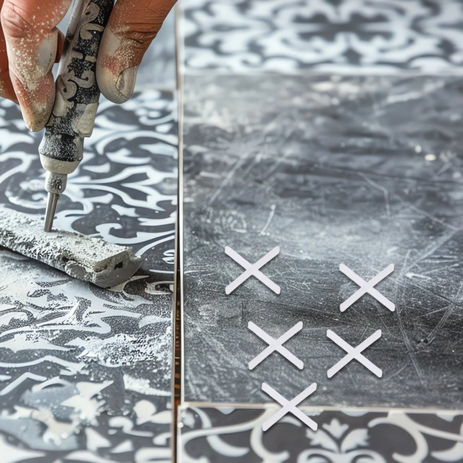 500Pcs Cross Shape Tile Spacers Leveling System Durable Pe Material Easy Use Home Decoration Construction Tile Spacers