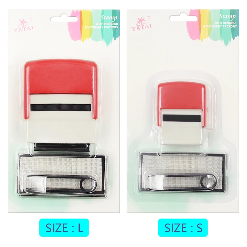 DIY Number Letter Stamp Set Self Inking Business Name Number Address Printing Custom Personalised Rubber Stamp + Tweezers Kits