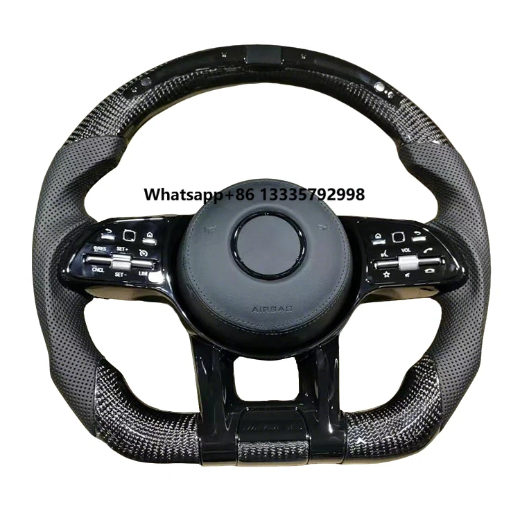 with LED RPM Shift Light Led Steering Wheel Kit Durable Car Accessories Custom Steering Wheel Carbon Fiber Steering Wheel for Be