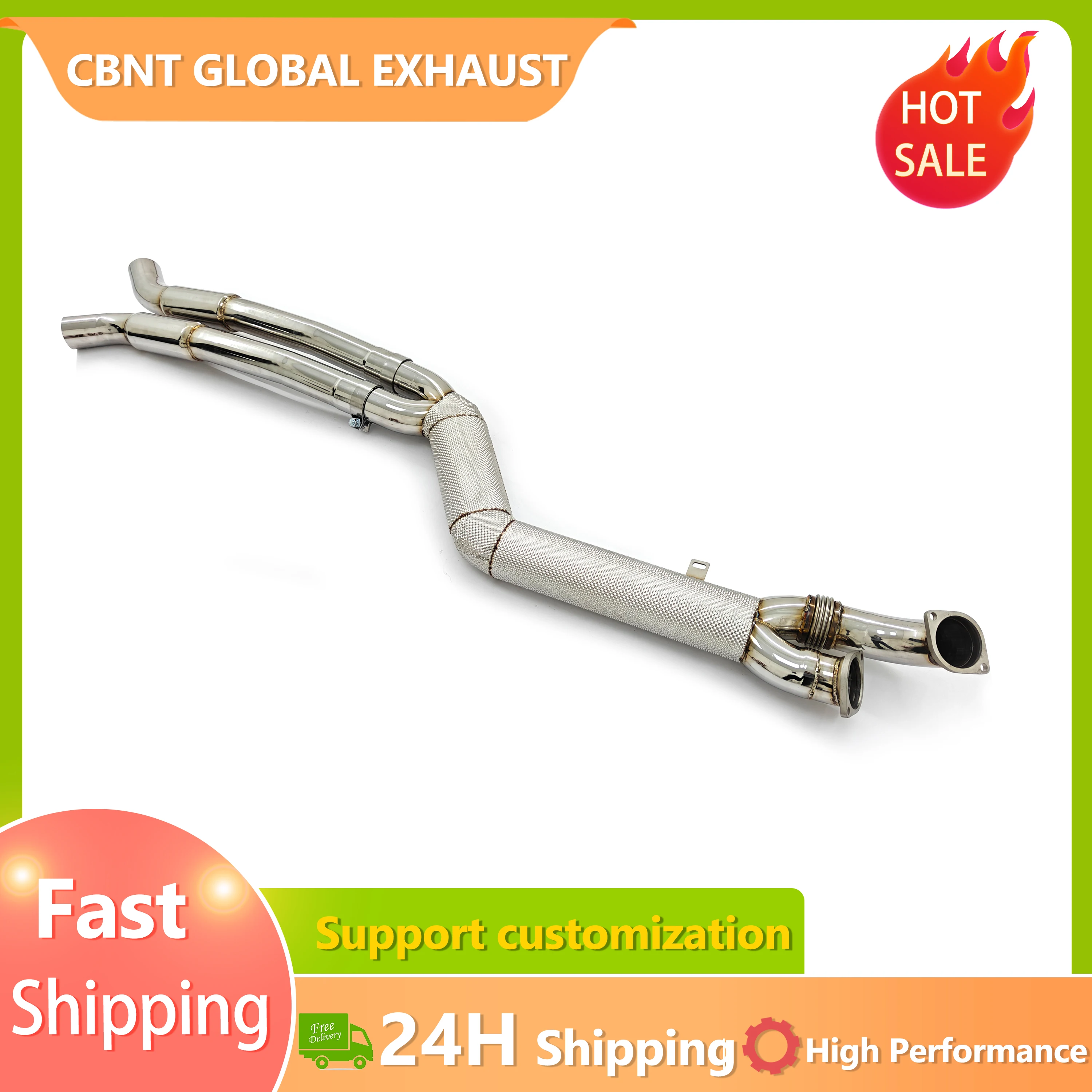 

CBNT Ready Stock Exhaust Midpipe for BMW G80 M3 G82 M4 G87 M2 S58 3.0T 101MM/4inches Lossless Installation SS304 Middlepipe