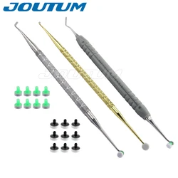 Dental Resin Filling kit Molding Tools  Light Cure Resin Filling Spatula Mixing Handle and Foam Pads Kit Teeth Whitening Tool