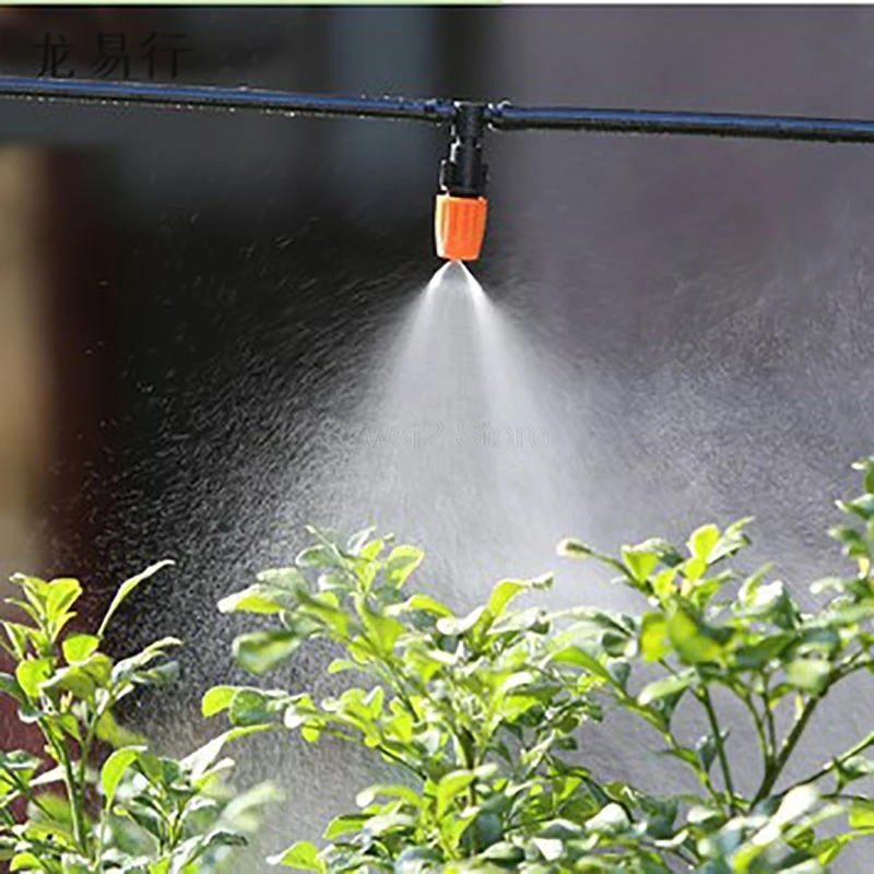 

15M Garden Watering Misting Sprayer Drip Irrigation Mist Fog Nozzle Kit Micro Sprinklers System Diy Self Watering System Dripper