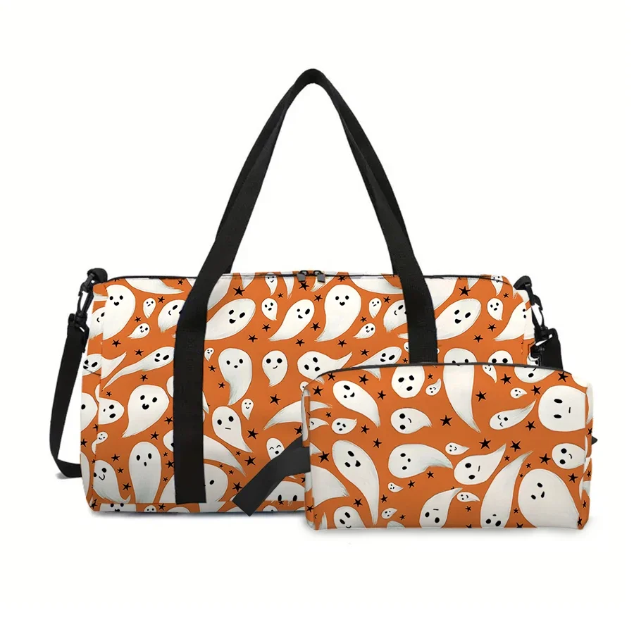 

Two Piece Cute Ghost Luggage Travel Bag,Cosmetic Bag For Boy And Girls Best Gifts 3D Cartoon Outdoor Fitness Bag For Children