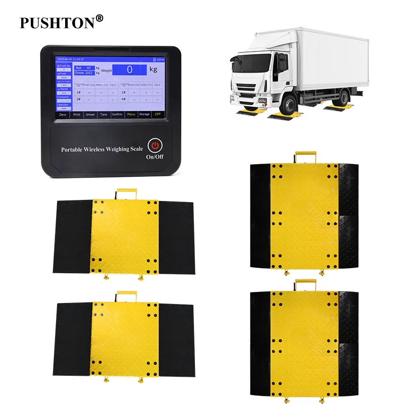 

Portable Mobile Axle Truck Scale 8-40 Ton Wireless Four-Wheel Split LCD Display Moving Pounds