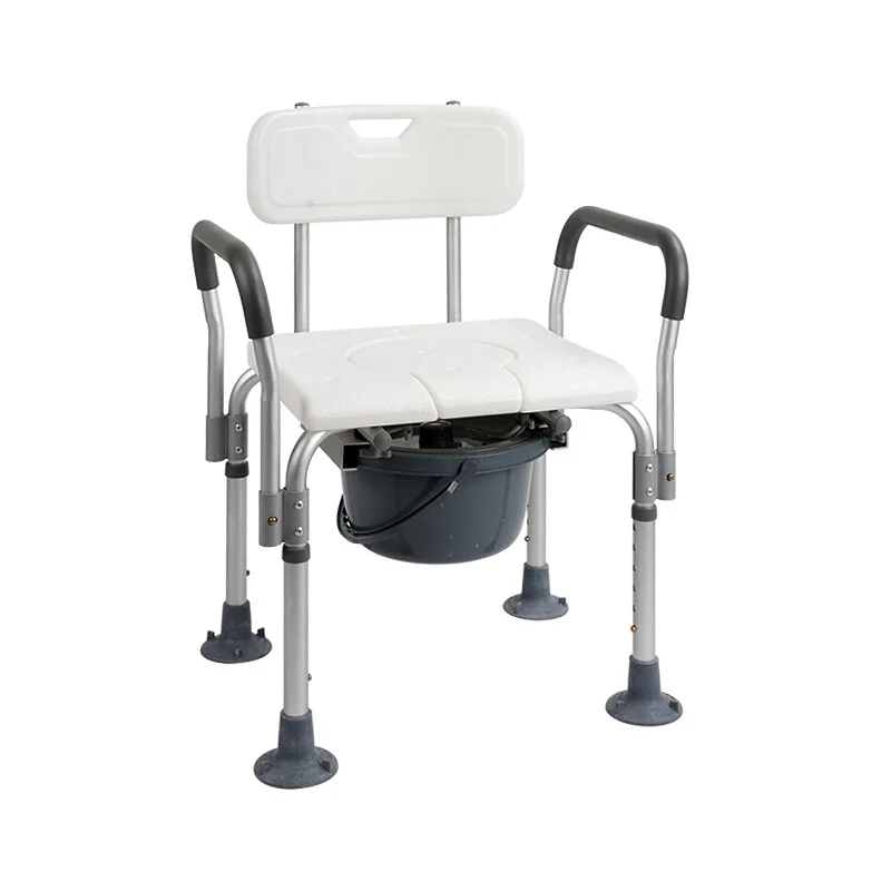 

Elderly toilet chair aluminum alloy with backrest pregnant woman bath chair toilet stool, multi-functional toilet chair for home