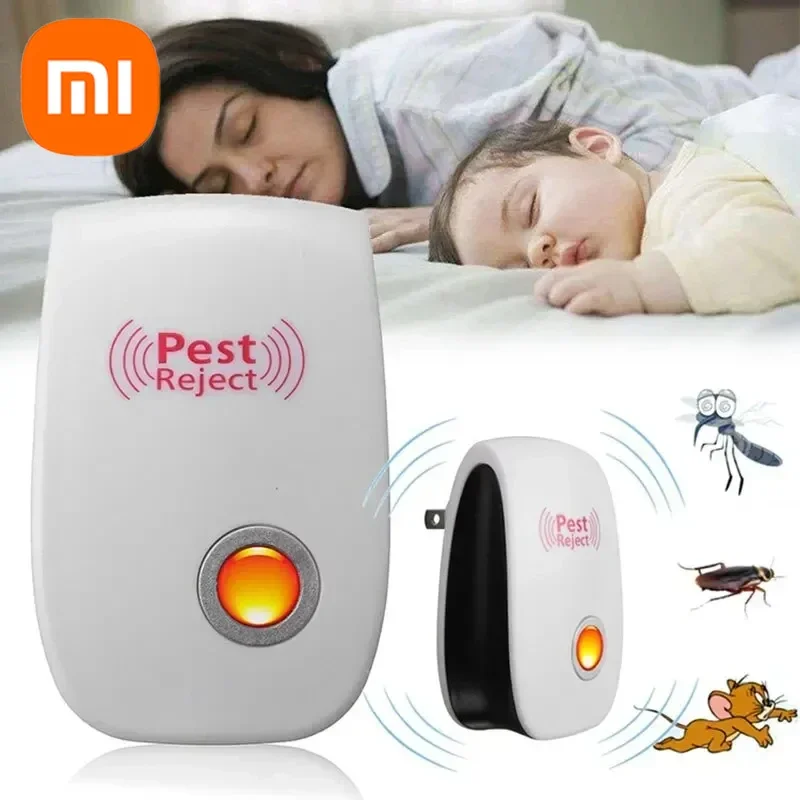 Xiaomi-Ultrasonic Pest Repeller para Casa, Repelente de Insetos Eficaz, Essencial para Rato, Barata, Mosquito, Verão