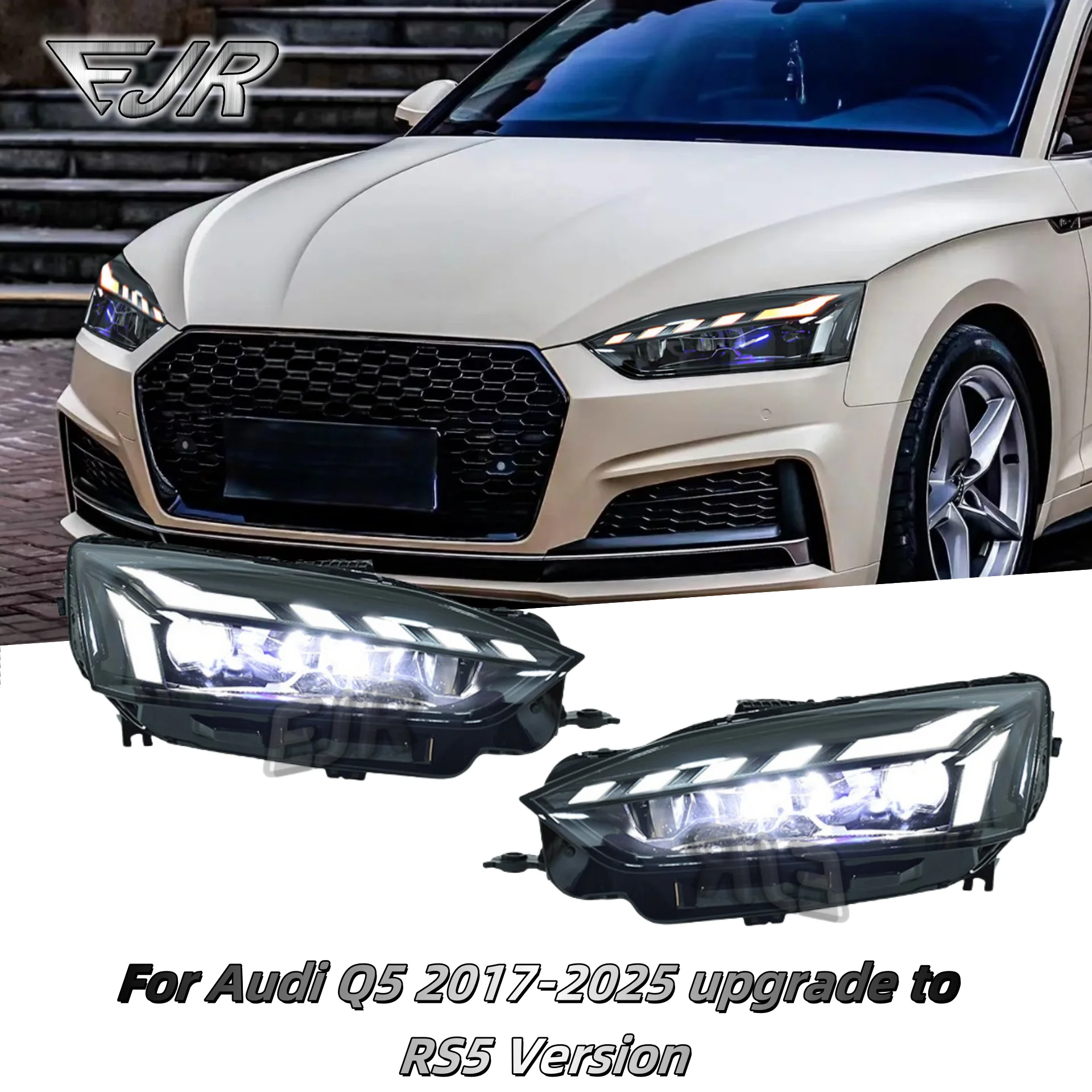 

Car headlights 2017-2020 models for Audi A5 retrofit upgraded to 23 A5 matrix laser blue eyebrow headlights