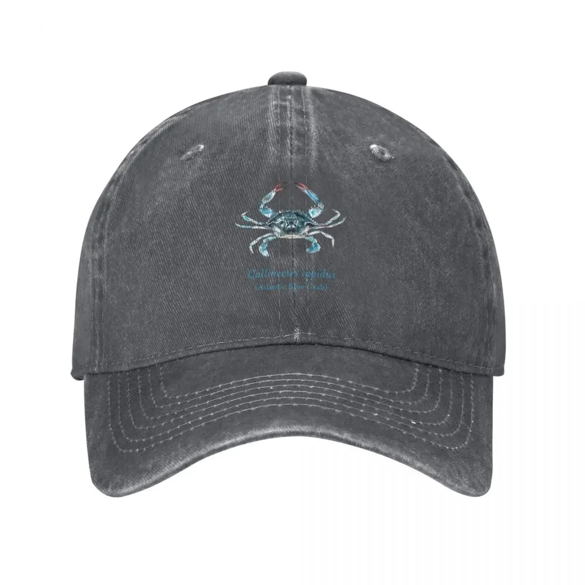 Blue Crab Portrait with Scientific Name Baseball Cap Cosplay Ball Cap Unique hats Elegant Women's Hats Men's