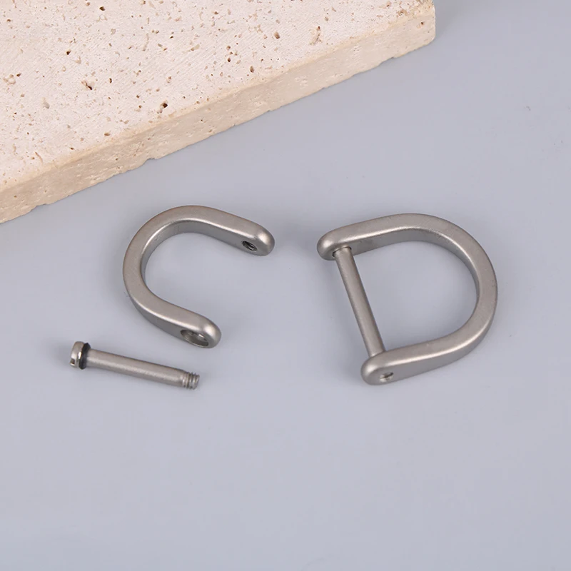 1PCS Titanium D Ring Key Shackle U Shape Key Ring Horseshoe Clasp For Car Fob DIY Leather Key Organizer Keychain
