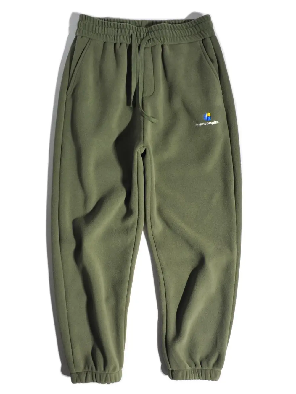 

Американские тяжелые спортивные брюки из флиса с вышивкой, свободного прямого кроя, на флисовой подкладке, с манжетами, повседневные