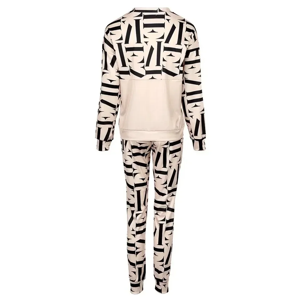 Two Piece Short Sets Women Letter Print Long Sleeve Top & Pants Set Holiday Streetwear Y2k Jogging Ensemble 2 Pièces Autumn 2025