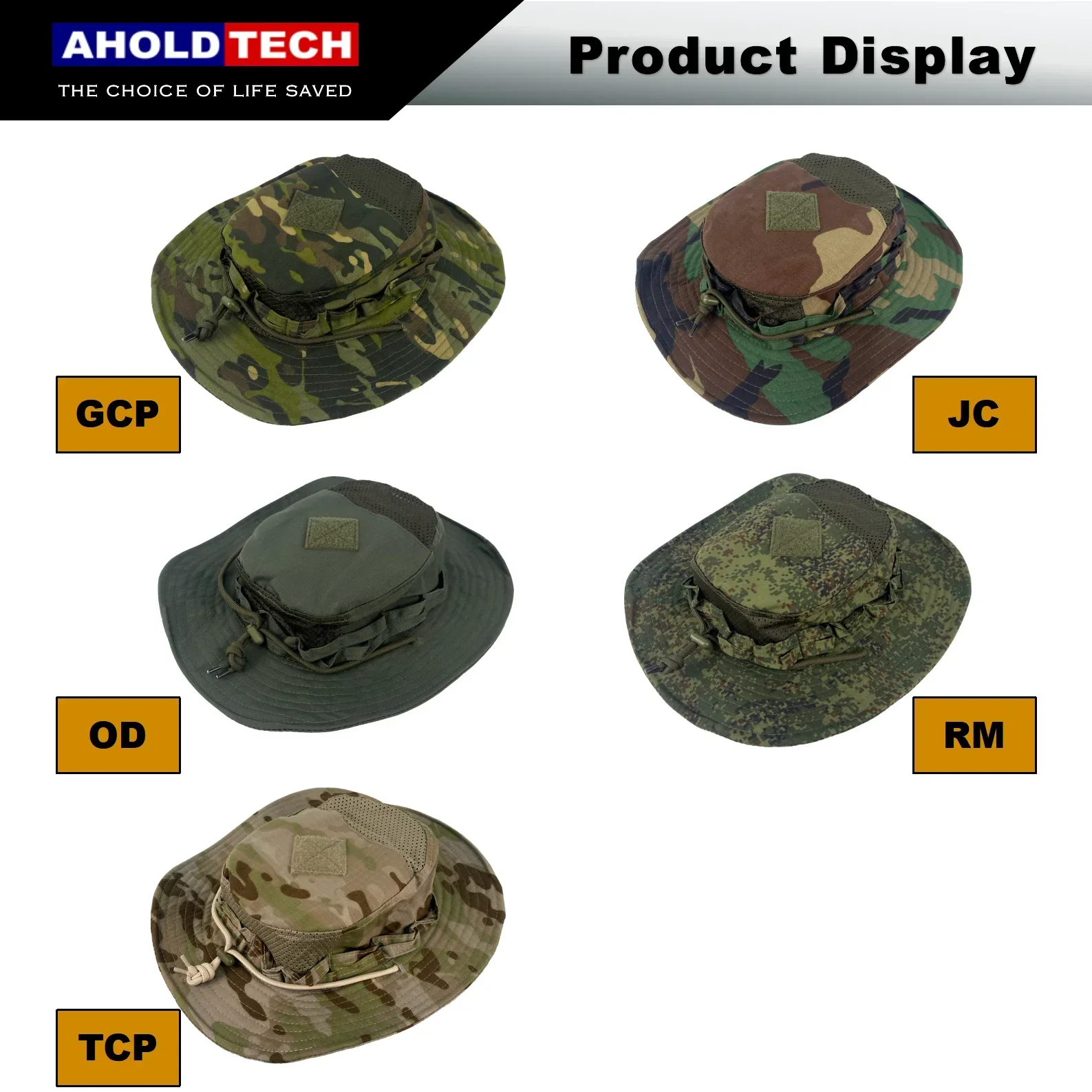 Aholdtech Outdoor Hunting Hat Tactical Boonie Hat Sun Bucket Cap Fishing Hiking Climbing Hats for Sports Hat