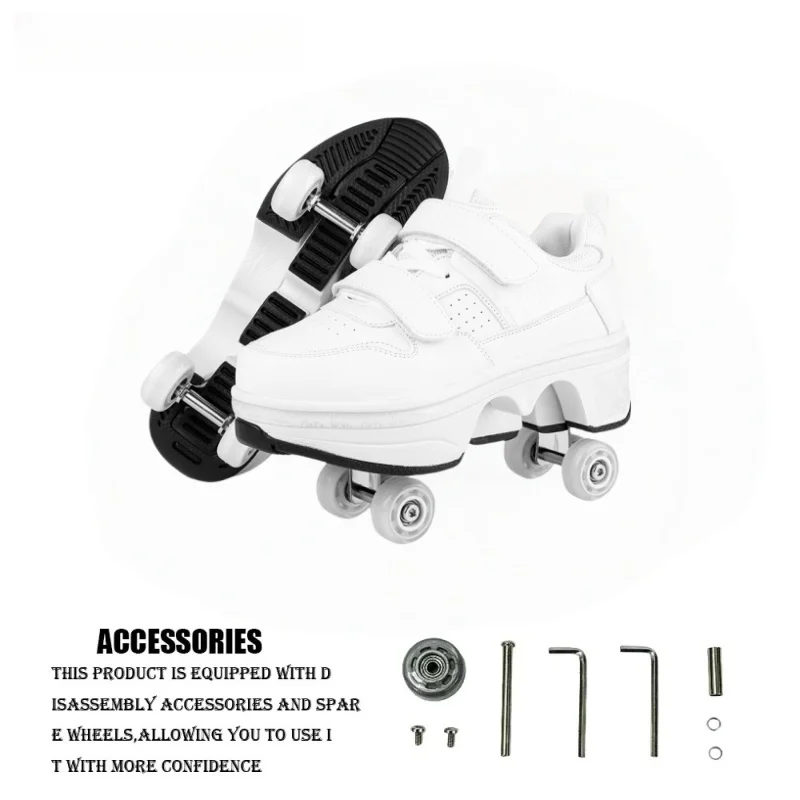 الأطفال عجلات أحذية أحذية رياضية دوارة مع 4 عجلات الزلاجات الكبار هارب الباركور تشوه أحذية للنساء الرجال الشباب الاطفال هدية