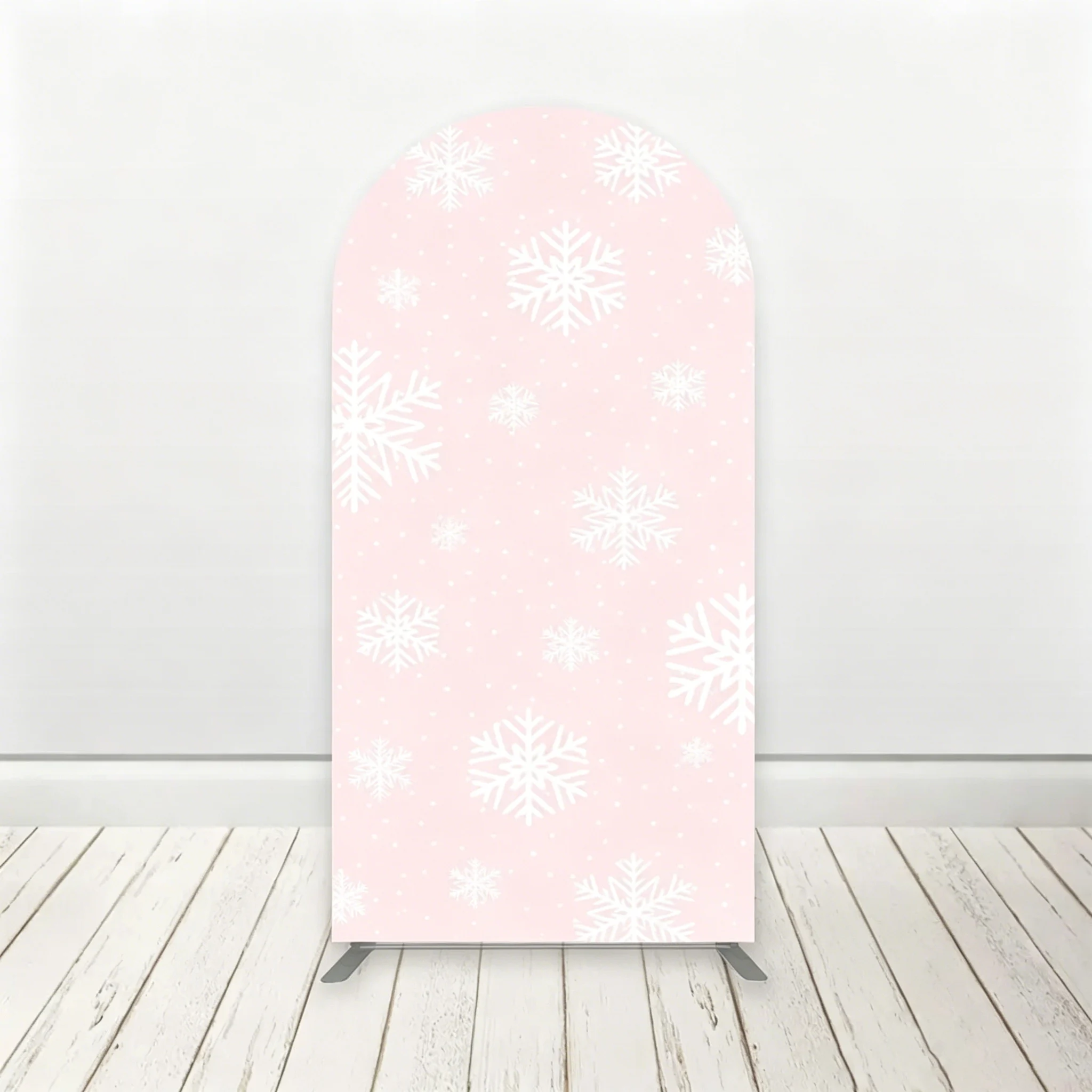 LS 2-Sided Arch Cover Winter Christmas Forest Snowflakes Decor Backdrop Family Xmas Holiday Party Banner Wall Photo Studio Props