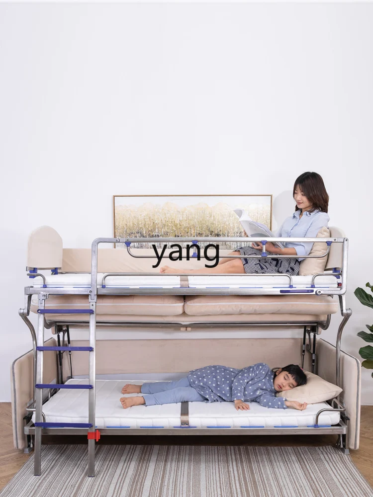 Yjq Sofa Bed Bunk Bed Dual-Use Foldable Multifunctional Dual-Use Double-Layer Bedroom Study Living Room Folding Bed