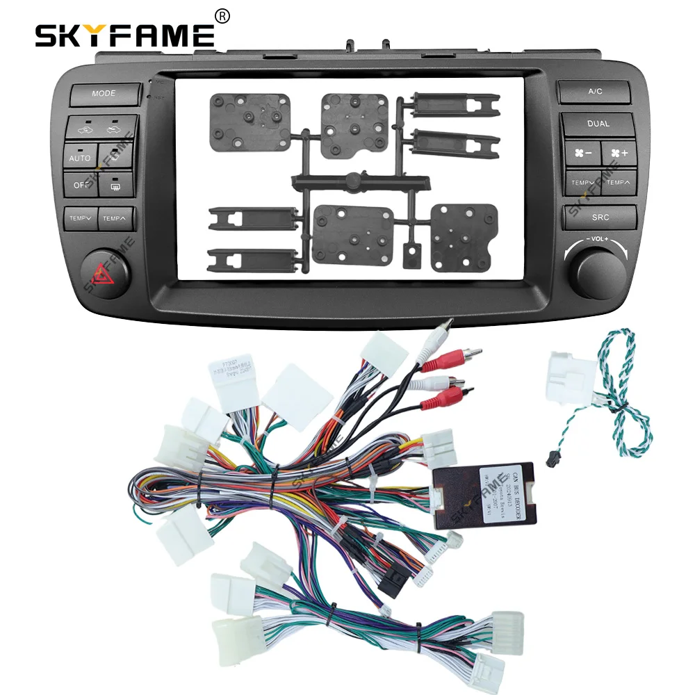 SKYFAME Car Frame Fascia Adapter Canbus Box Decoder Android Radio Dash Fitting Panel Kit For Toyota Brevis