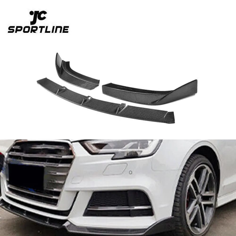 

Carbon Fibre Facelift S3 Front Splitters Lip For Audi S3 A3 SLINE Sedan 17-19