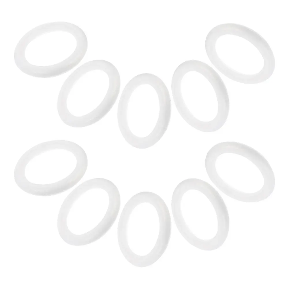 

10Pcs Foam Wreath Rings White Polystyrene Round DIY Craft Supplies Christmas Decoration Making Wreath Hoop Craft Foam Circles