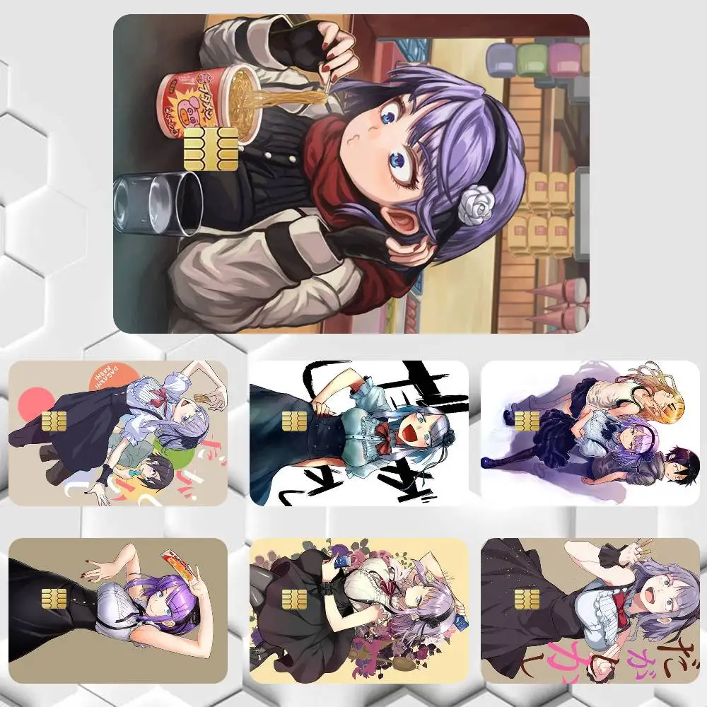 Водонепроницаемые мультяшные наклейки-пленки Dagashi Kashi Anime для кредитных и дебетовых карт