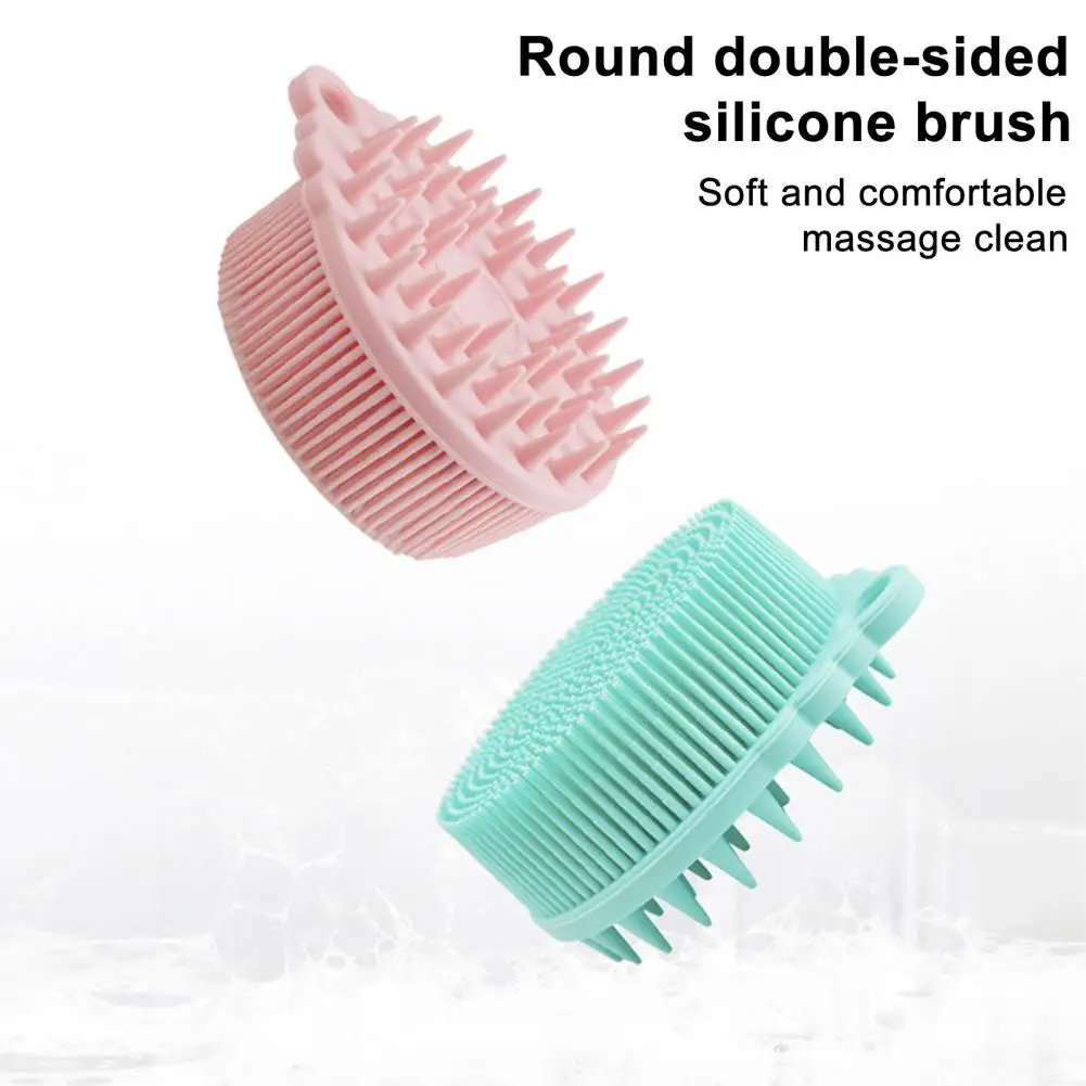 Silicone Body Scrubber for Versatile 2-in-1 Silicone Bath Brush Set Soft Bristles for Easy Multi-purpose Shampoo for Shower