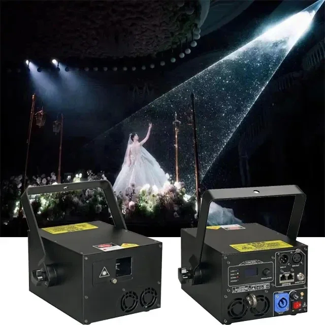 AOPU 3 Pin Full Color 3W RGB Laser Stage Lights Laser DMX 512 Wedding Laser Projector For Festival Christmas